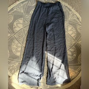H&M extra small new silk navy blue pajama pants